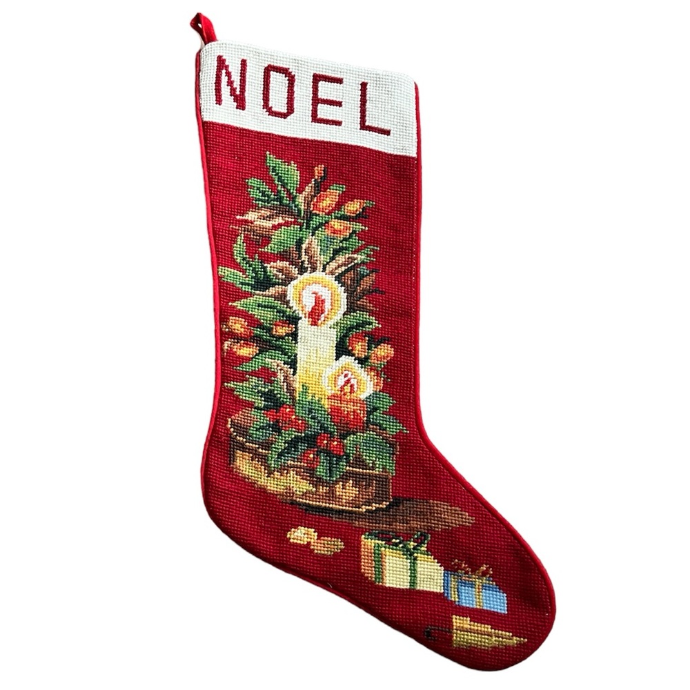 Beautiful Embroidered ”NOEL” Stocking - Picture 2 of 8